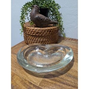 Vintage BLENKO Art Glass FREEFORM Abstract AMOEBA Bowl DISH‎ Ashtray MCM Clear